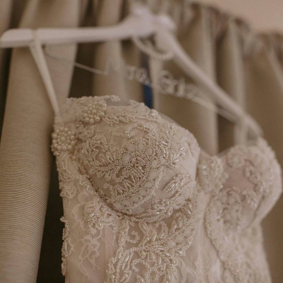 Steven Khalil Custom Crystal and Pearl Couture Dress - Picture 5 of 9